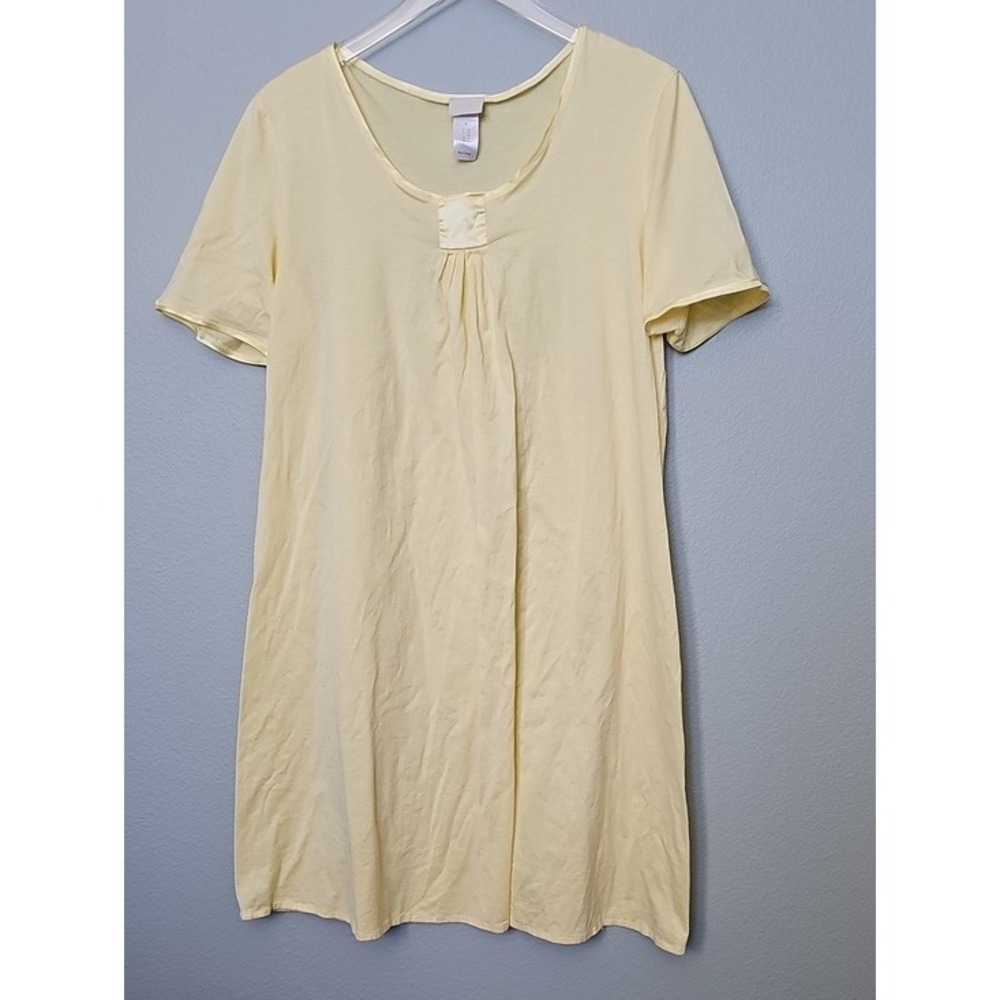 Hanro Mercerized Cotton Nightshirt Minimalist Luxury Sleepwear M Yellow